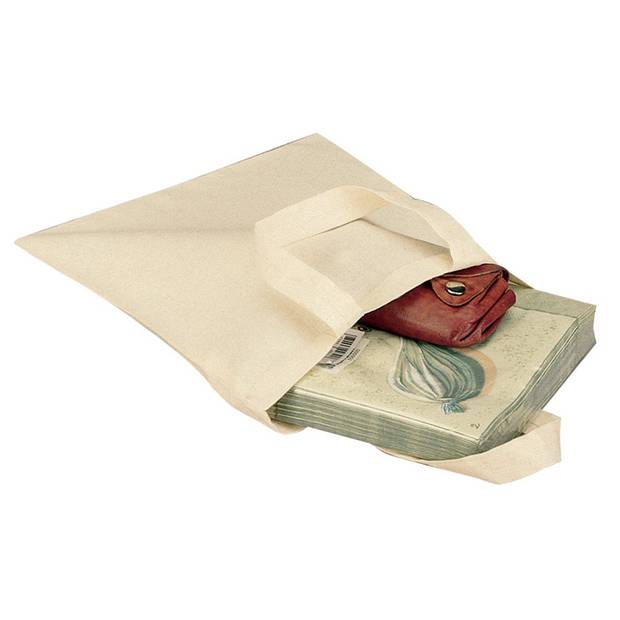 Bavlnená nákupná taška s krátkami ušami, prírodná Bavlnená nákupná taška s krátkami ušami, prírodná