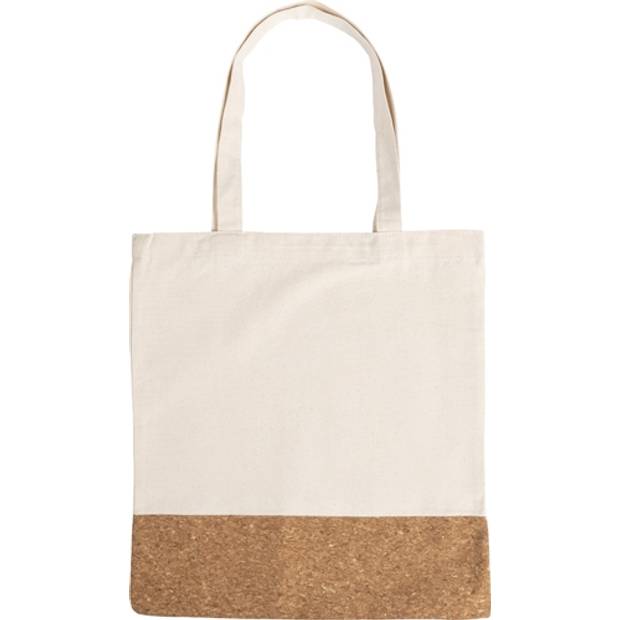 Bavlnená nákupná taška v kombinácii s korkom, 280 gr / m2, prírodná Bavlnená nákupná taška v kombinácii s korkom, 280 gr / m2, prírodná