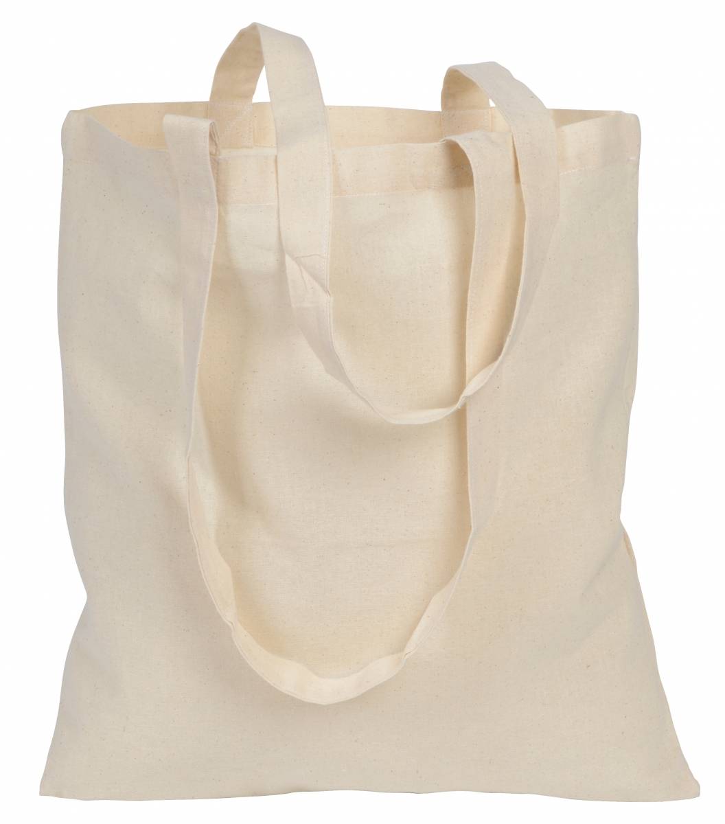 Bavlněná nákupní taška s dlouhými držadly, přírodní
