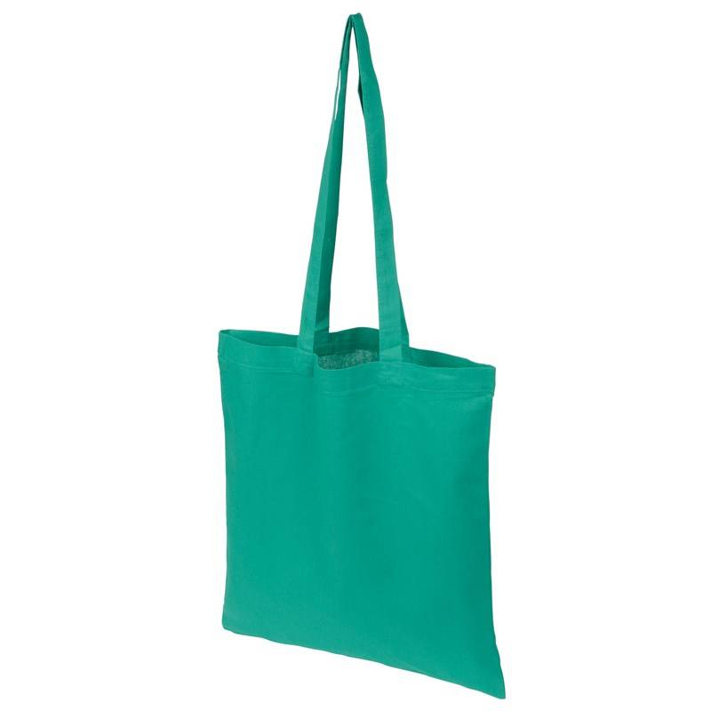 Bavlněná taška s dlouhými uchy, 38 x 42 cm, tmavozelená