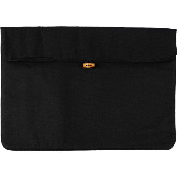 Bavlnené vrecko na notebook (220 gr/m2) Dirk, čierna Bavlnené vrecko na notebook (220 gr/m2) Dirk, čierna