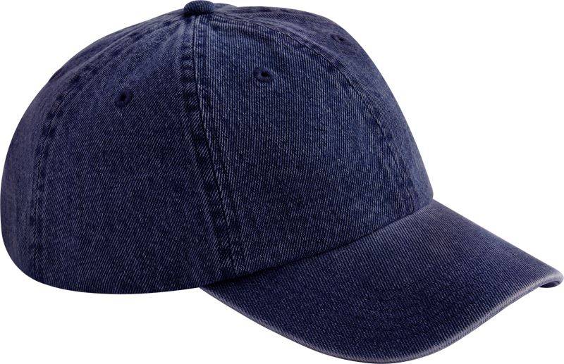 Beechfield | B 105, 6 Panelová denim šiltovka, modrá Indigo, onesize