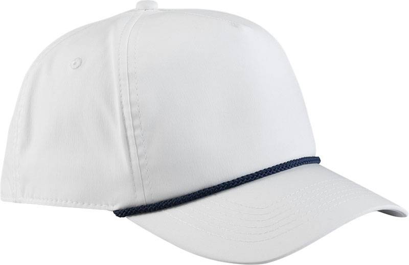 Beechfield | B 194R, 5 panelová golfová šiltovka, biela - modrá Navy, onesize
