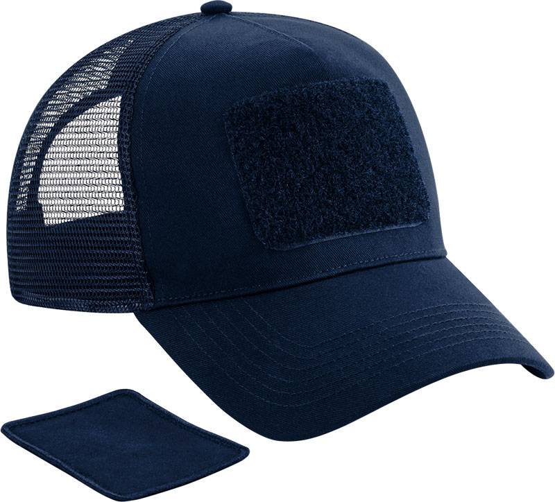 Beechfield | B 641, 5 panelová šiltovka "Removable Patch Trucker", modrá French Navy, onesize