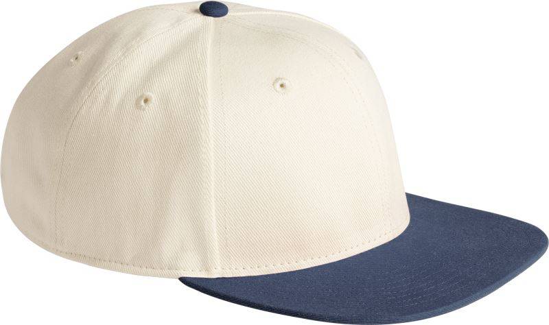 Beechfield | B 662, 6 panelová kontrastná šiltovka, biela Natural - modrá Navy, onesize