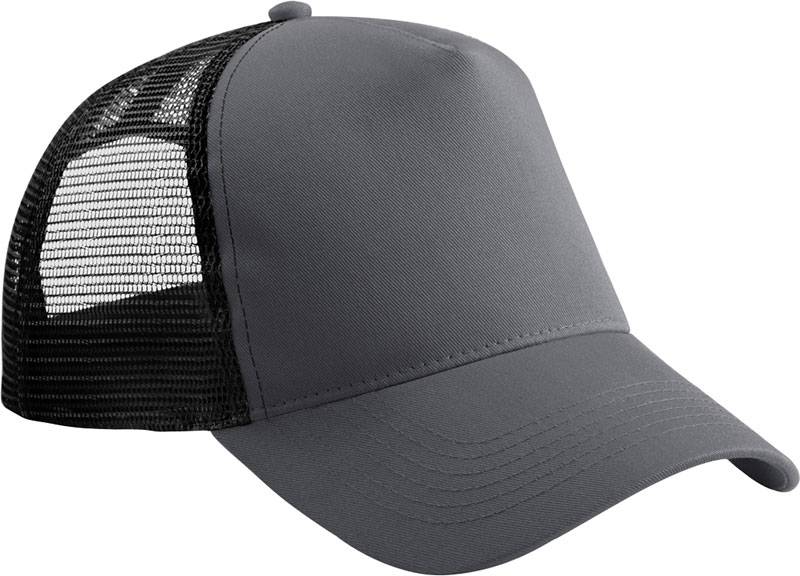 Beechfield | B640, 5 panelová Trucker šiltovka, sivá Graphite - čierna