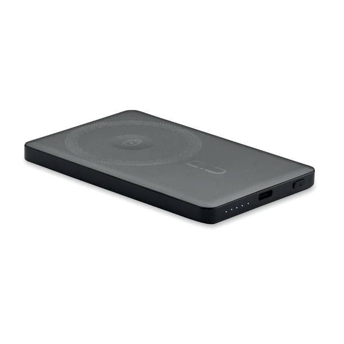 Bezdrôtová magnetická powerbanka s kapacitou 5000 mAh, čierna