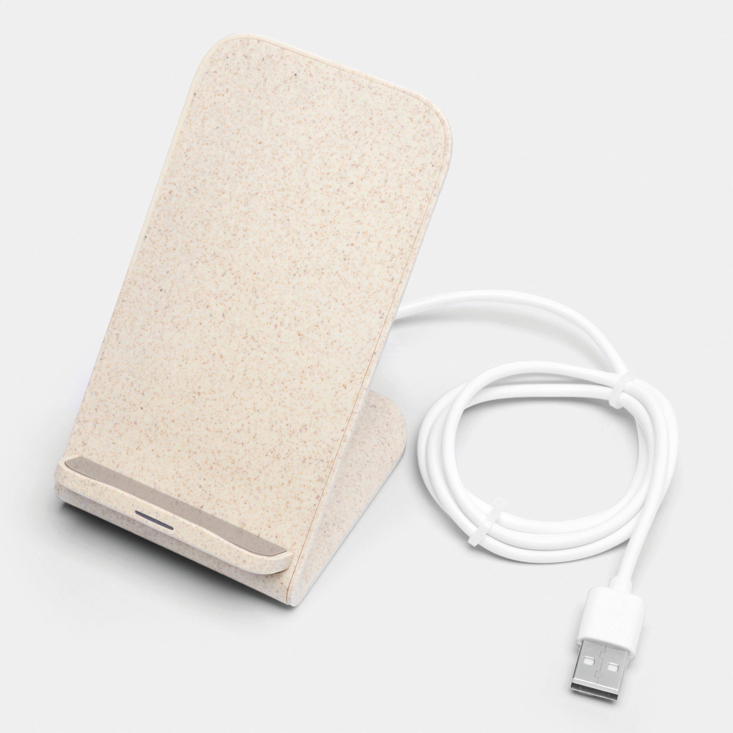 Bezdrôtová nabíjacia stanica INDUCTIVE, hnedá béžová