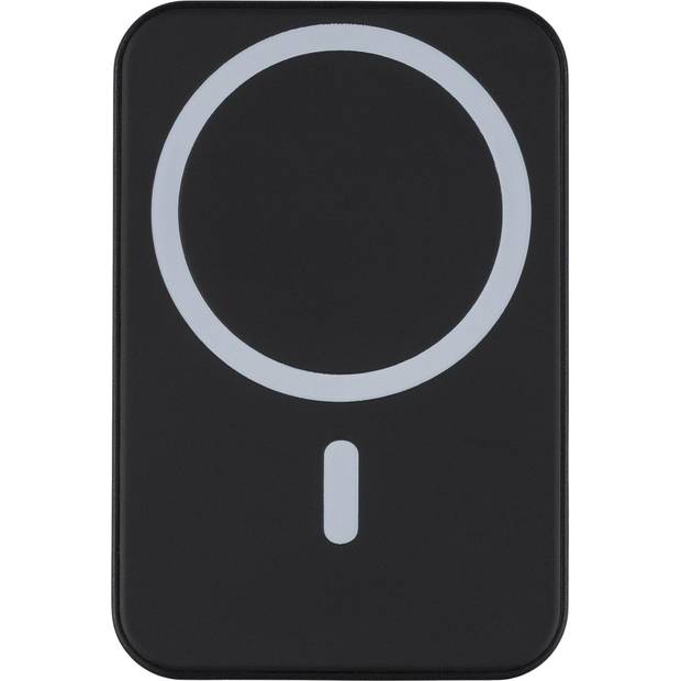 Bezdrôtová nabíjačka a powerbanka Miren, čierna Bezdrôtová nabíjačka a powerbanka Miren, čierna