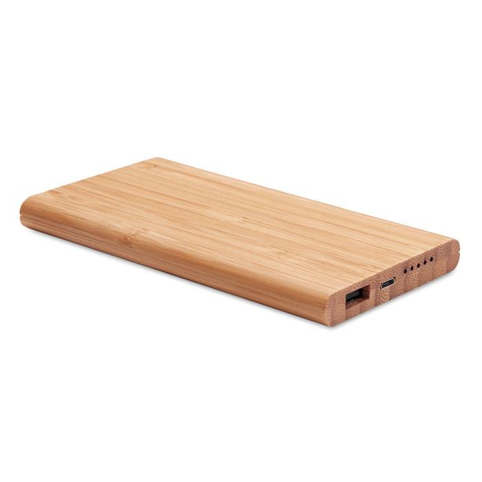Bezdrôtová powerbank 6000 mAh z bambusu