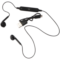 Obrázok ku produktu Bezdrôtové slúchadlá do uší s ovládaním hlasitosti, čierna