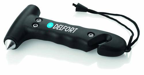 Bezpečnostní kladívko s řezačkou, černá