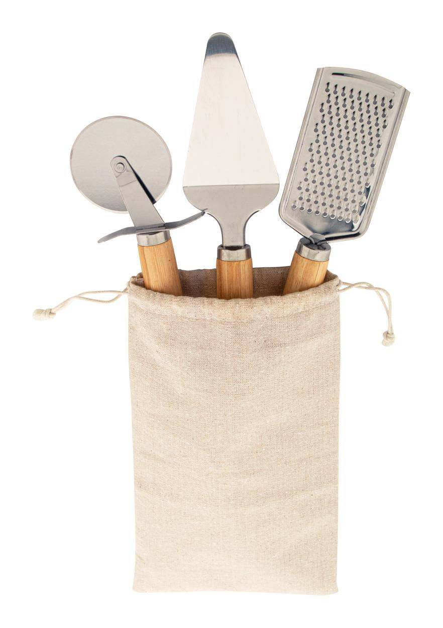 Bigaboo servírovacia sada na pizzu, hnedá prírodná