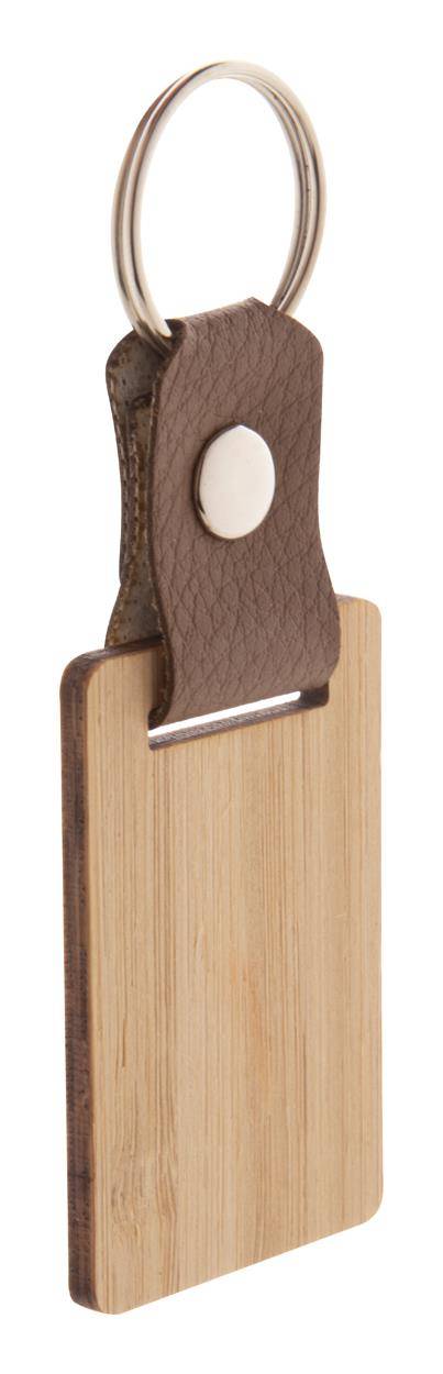 Blopp přívěšek na klíče, obdélník, hnědá