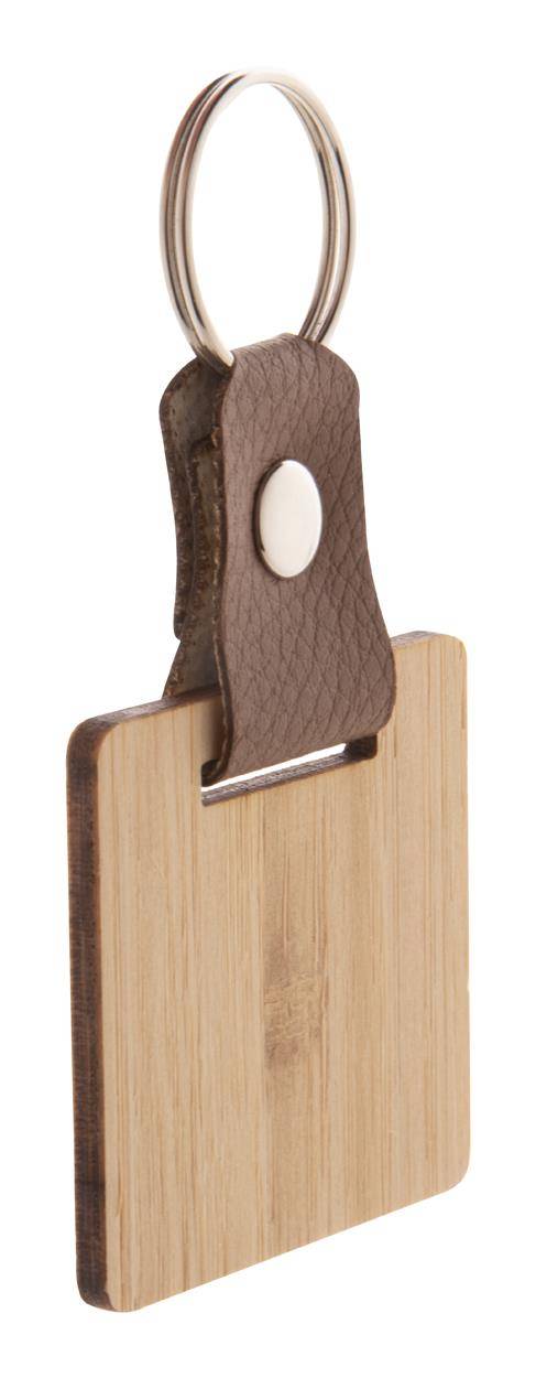 Blopp prívesok na kľúče, štvorec, hnedá