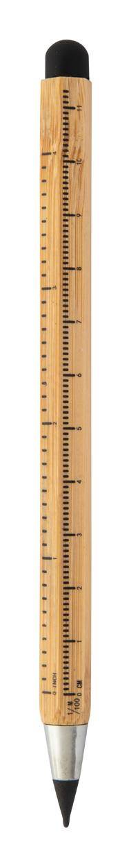 Boloid pero bez atramentu s pravítkom, hnedá prírodná