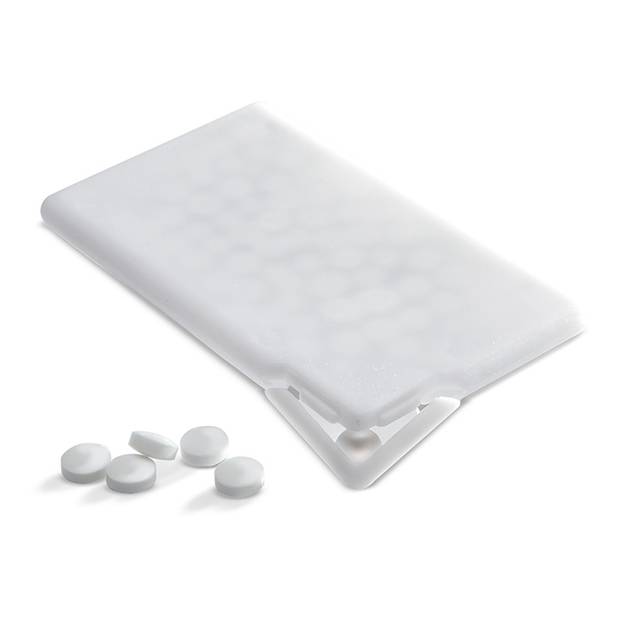 Bonbóny v krabičce ve tvaru kreditní karty, bílá Bonbóny v krabičce ve tvaru kreditní karty, bílá