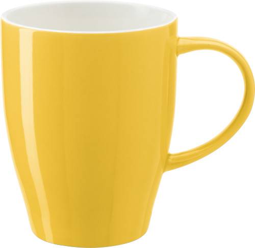 BONE keramický hrnek, 350 ml, žlutá