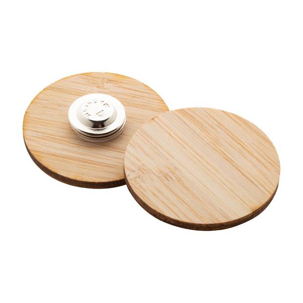 BooBadge odznak z bambusu, hnedá BooBadge odznak z bambusu, hnedá