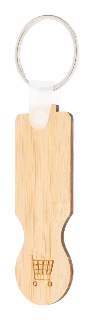 BooCart prívesok na kľúče do nákupného vozíka, hnedá natural