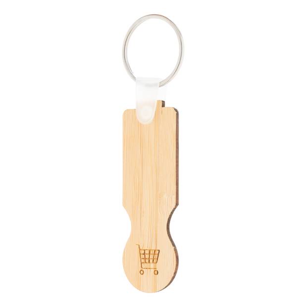 BooCart prívesok na kľúče do nákupného vozíka, hnedá natural BooCart prívesok na kľúče do nákupného vozíka, hnedá natural