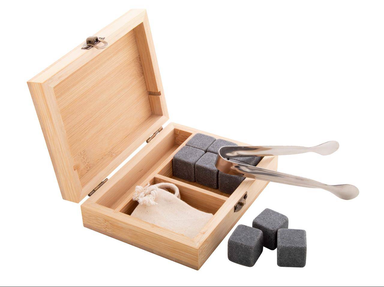 Bourbon sada kamenných kostek ledu, hnědá