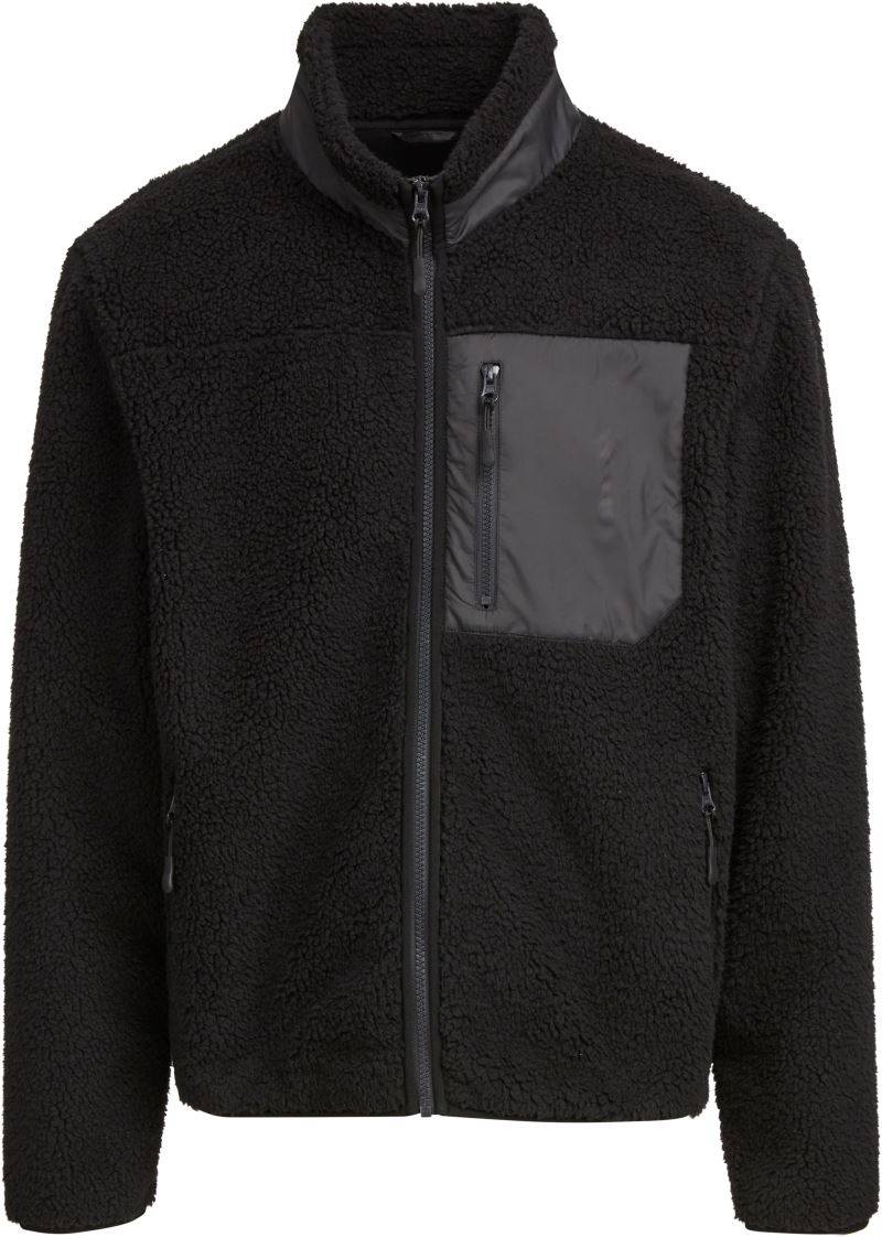 Build your Brand|BY 406, Unisex flís.bunda"Bonded Sherpa", čierna, XS