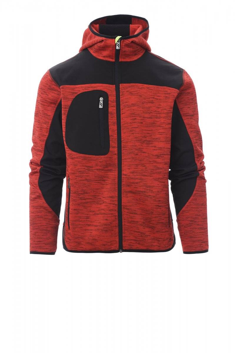 Bunda PAYPER TRIP, červená / čierna - žltá fluorescenčná, XL