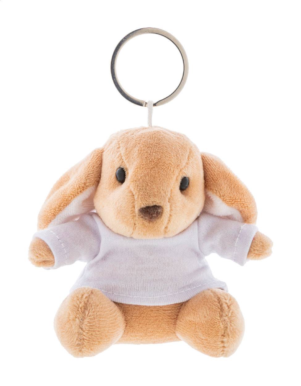 BunnyFob plyšový prívesok na kľúče s králikom, hnedá