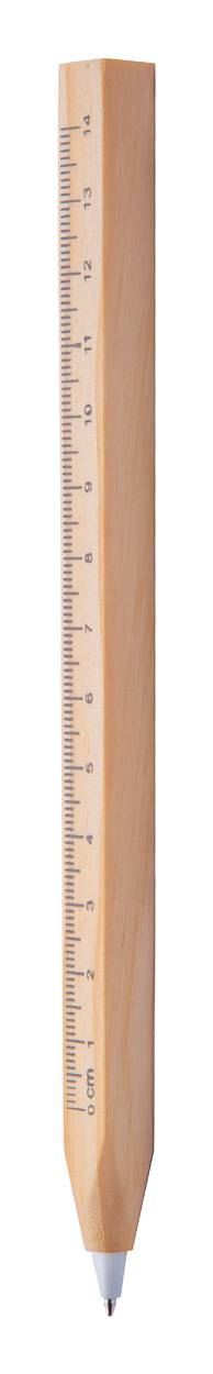 Burnham Black guľôčkové pero s pravítkom, hnedá