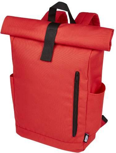 Byron 15.6" GRS RPET roll-top backpack 18L, červená