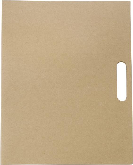 Čapka složka s blokem, kul.pero a samolepicími značkovací, hnědá