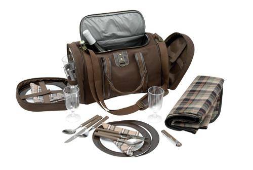 CARIBIC pikniková chladící taška pro 4 osoby, hnědá