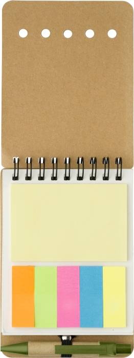 CARTMAN zápisník, kuličkové pero, černá náplň a samolepicí značkovače