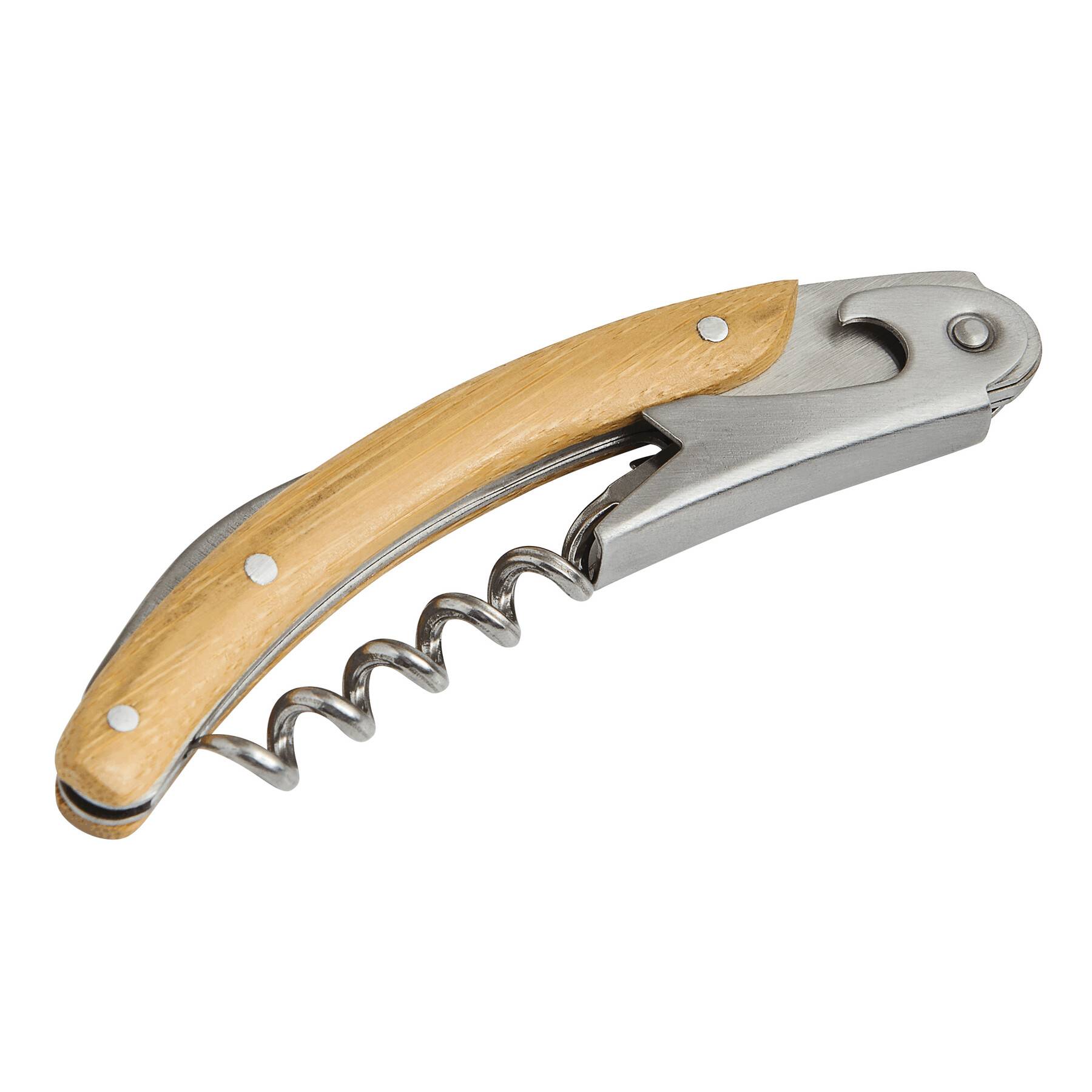 Čašnícky nôž PULLY, hnedá - sivá Silver