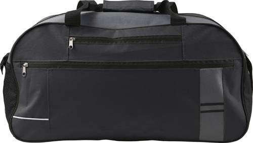 Cestovná taška s reflexným pruhom, čierna