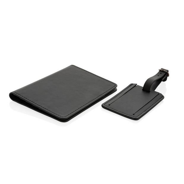 Cestovní dárková sada Swiss Peak z GRS recykl. PU, černá Cestovní dárková sada Swiss Peak z GRS recykl. PU, černá