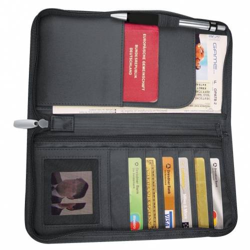Cestovní pouzdro na doklady, černá