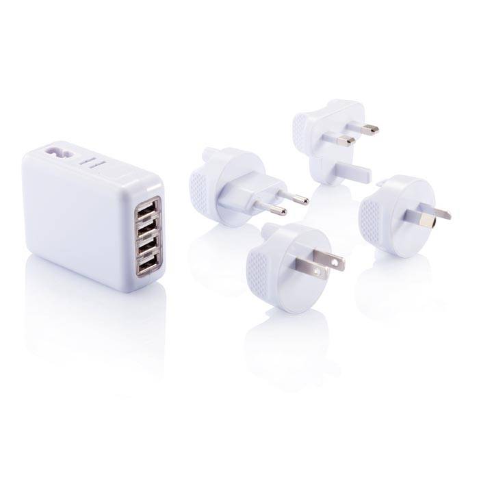 Cestovný adaptér do zásuvky so 4 usb portami