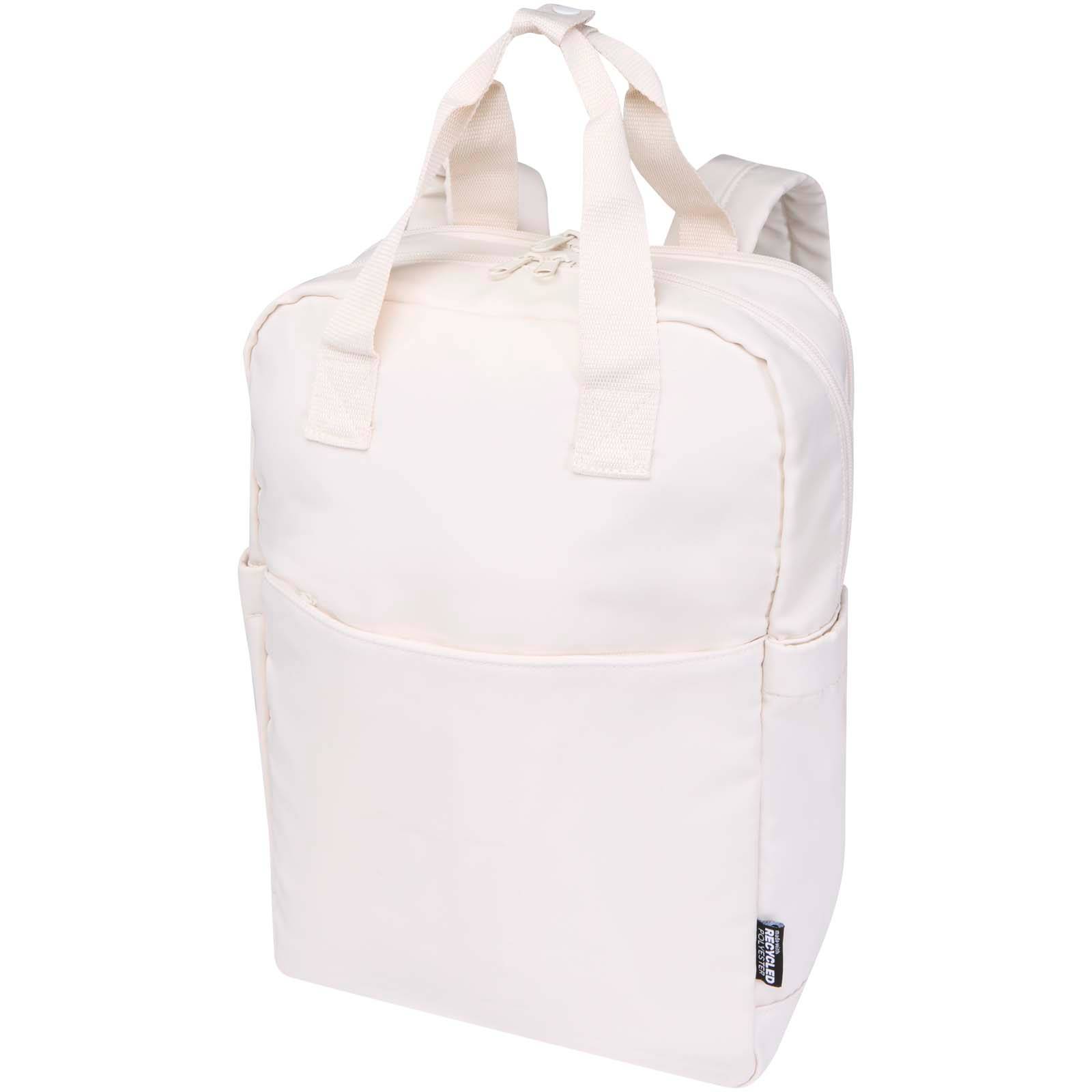 Cestovný batoh na 14″ notebook Trip Aware™ z recyklovaného materiálu s objemom 9 l, biela Creme