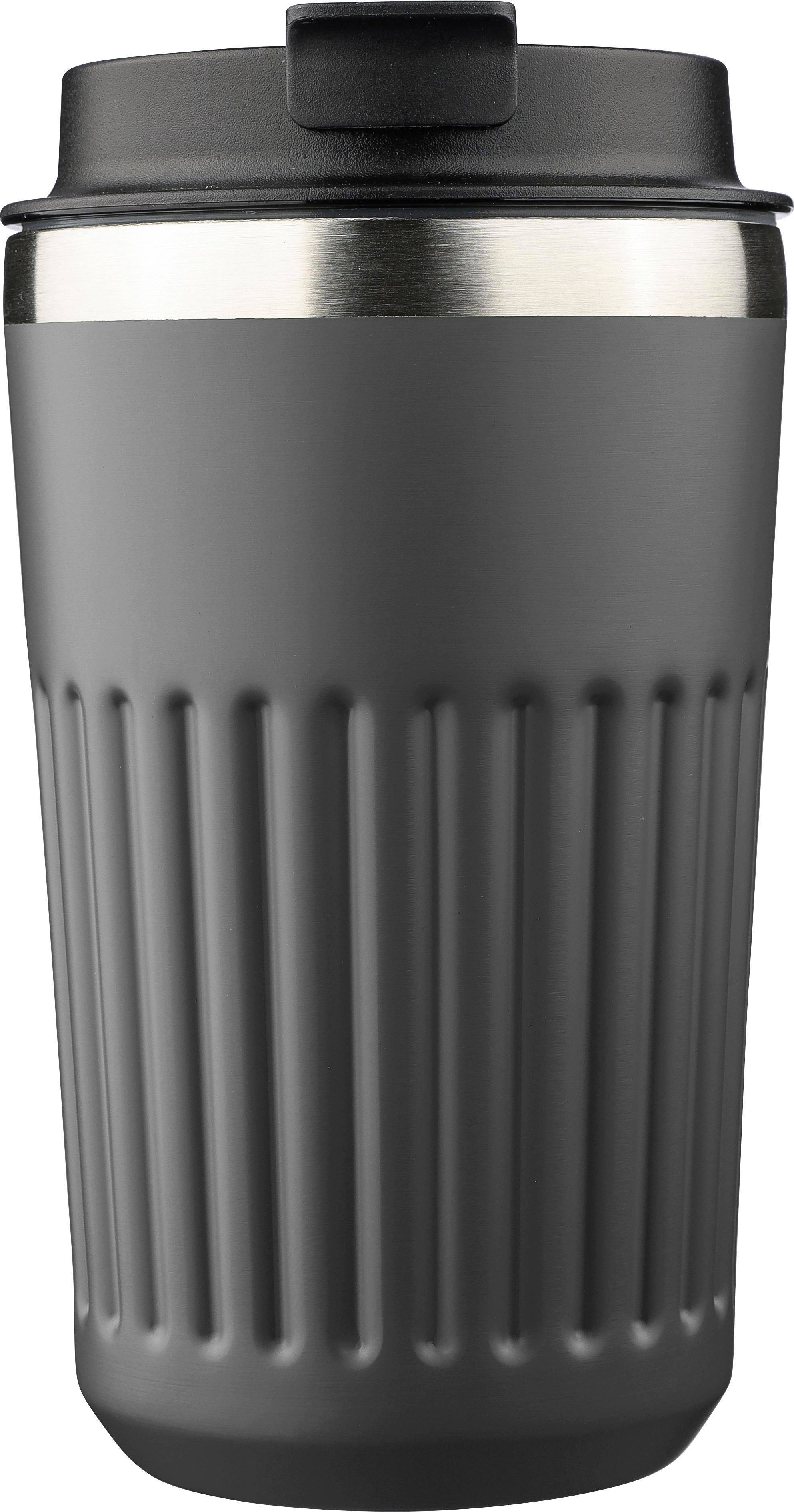 Cestovný hrnček z recyklovaného nerezu (400 ml) Chiara, sivá