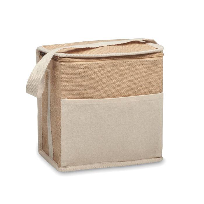 Chladiaca taška z juty a plátna, 3L, hnedá béžová