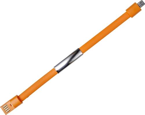 CHORATO silikónový USB náramok, oranžová