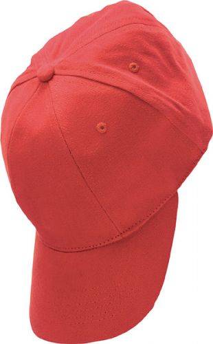 CHRIS šestipanelová kšiltovka, červená