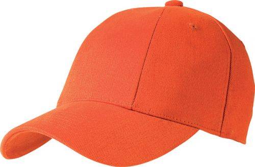 CHRIS šesťpanelová šiltovka, oranžová