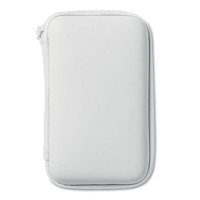 CINAMON cestovná sada powerbanka, autonabíjačka a USB kábel, biela