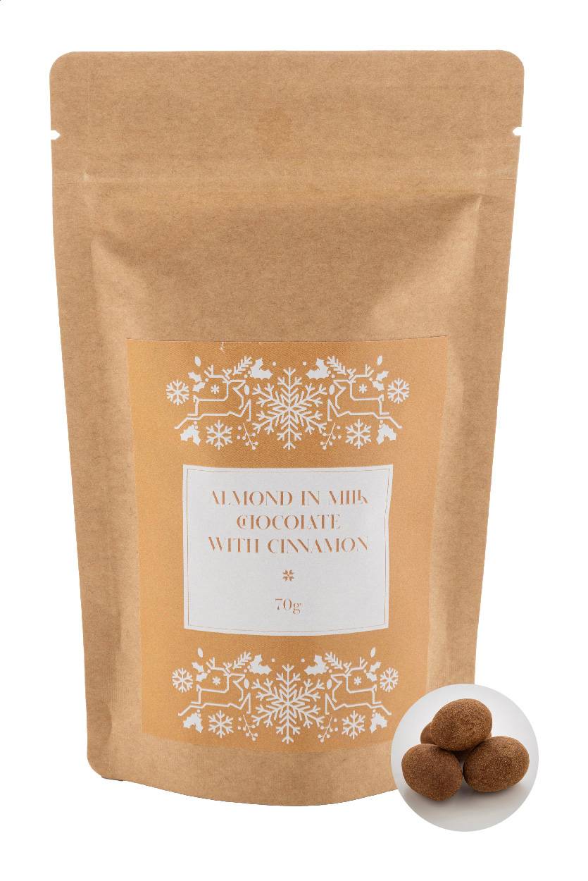 Cinnanut čokoláda, škorica, mandle, 70g, hnedá Natural