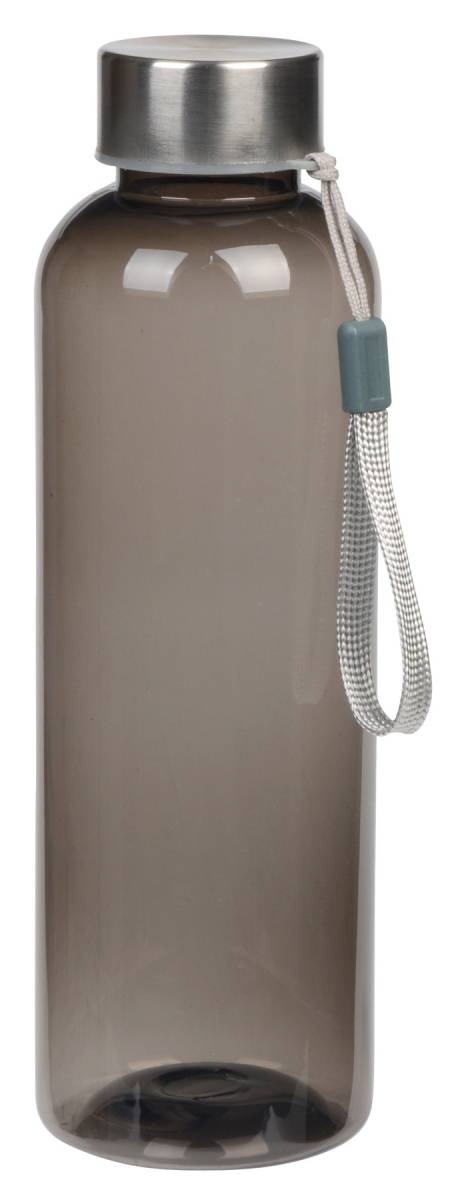 Číra fľaša na pitie s farebným nádychom, objem 550 ml, sivá