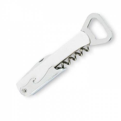 Číšnický nůž s otvírákem na láhve a vývrtkou na víno, bílá