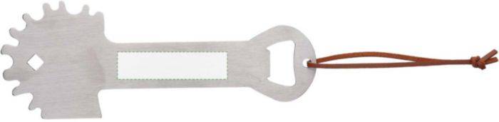 Čistič na gril z nehrdzavejúcej ocele Elara, sivá Silver